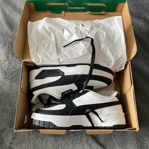 Kids Puma Black and White Sneakers